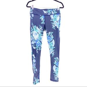Albion Fit Antiqua Leggings Floral Blue Nylon